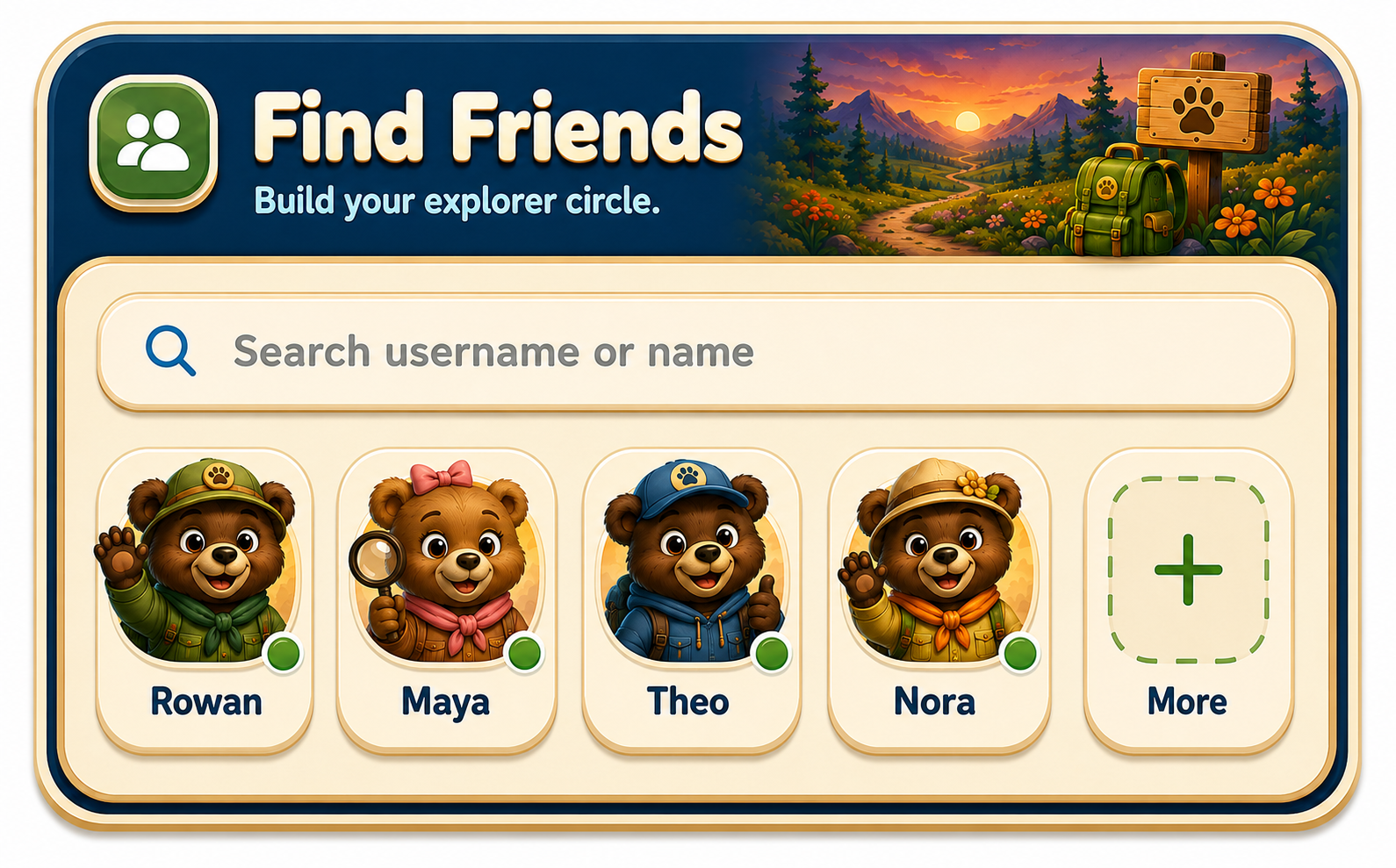 Bambloo find friends preview