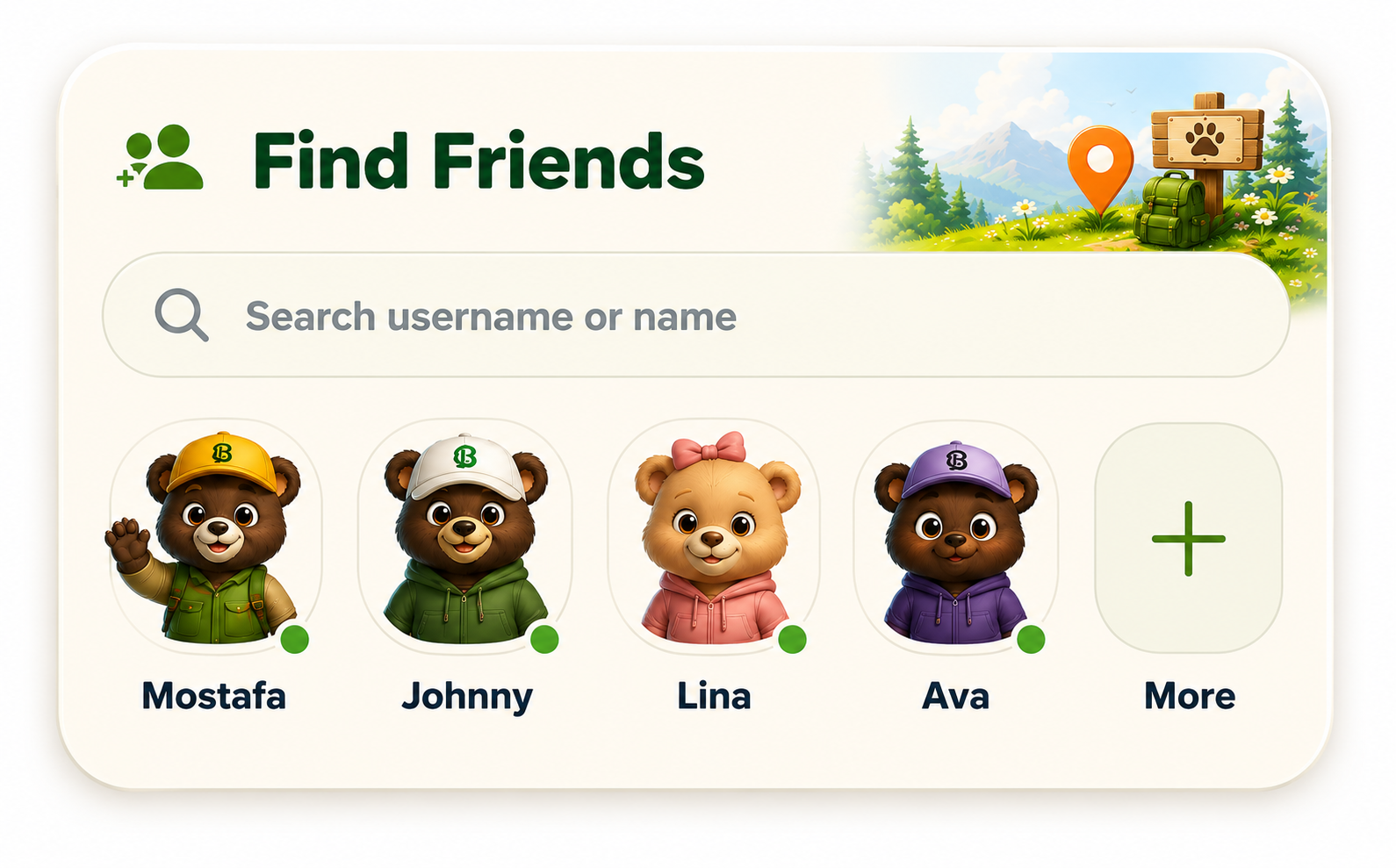 Bambloo find friends preview